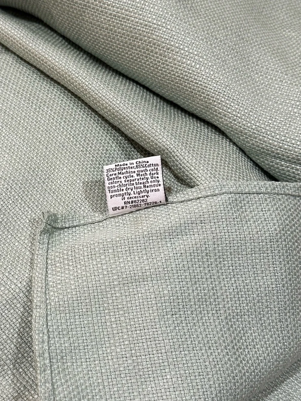 Sage Green Rectangle Tablecloth- 56x106” NWOT
